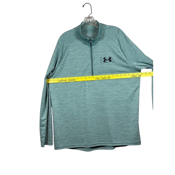 UNDER ARMOUR UA Men's Heat Gear, Loose Fit 1/2 Zip Pullover, Lichen Green, XL - Picture 3 of 9